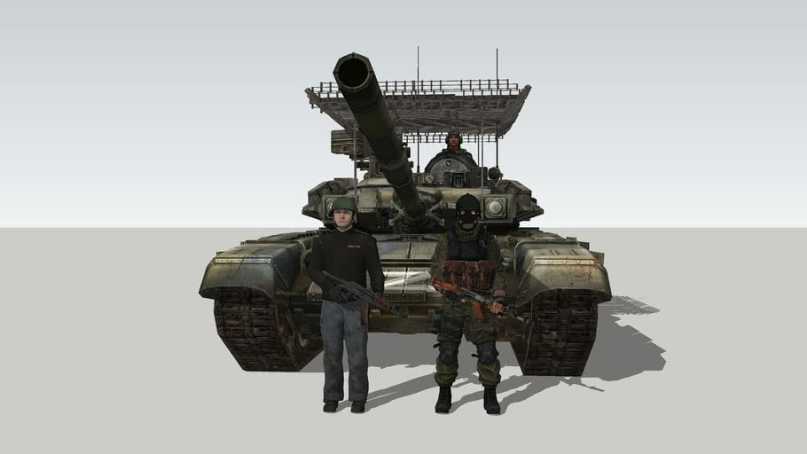 Russian Army T90A with Cope Cages Main Battle Tank Set 01 3D Warehouse