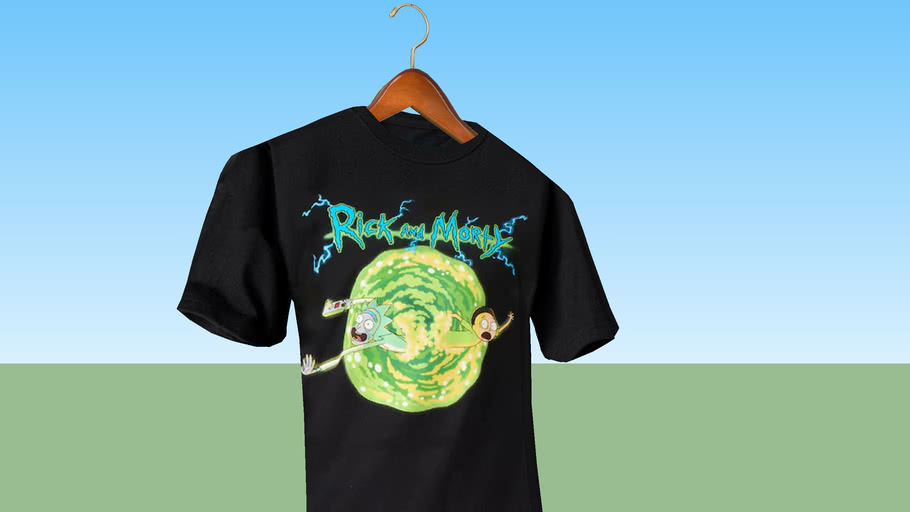 black rick and morty shirt