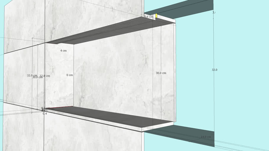 Trockenbau Wandische Fliesen außen mit LED | 3D Warehouse