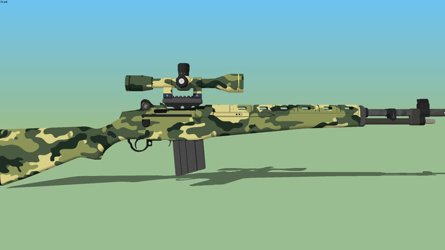 M14 Nm M21 Sniper Rifle 3d Warehouse