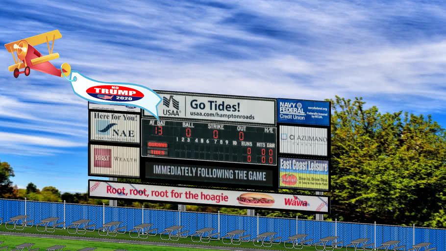 Harbor Park left field scoreboard - DYNAMIC | 3D Warehouse