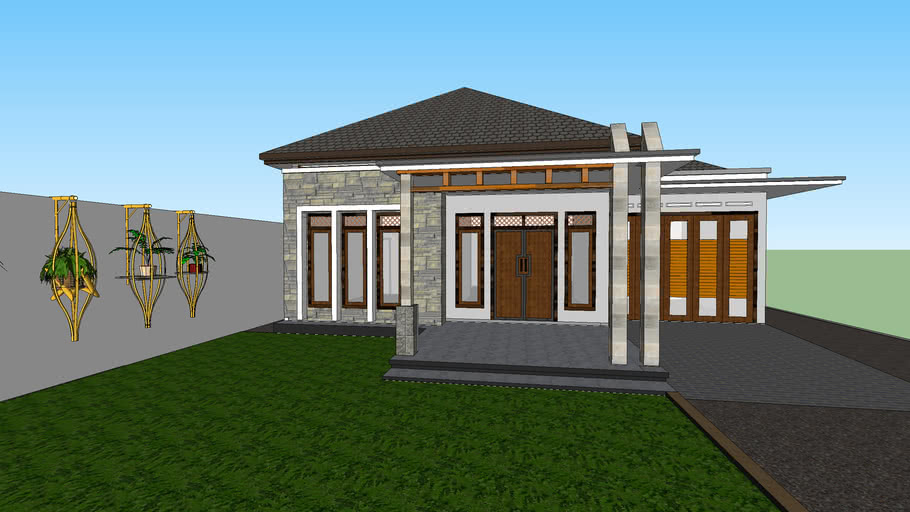 Rumah Sederhana 1 Lantai 3d Warehouse