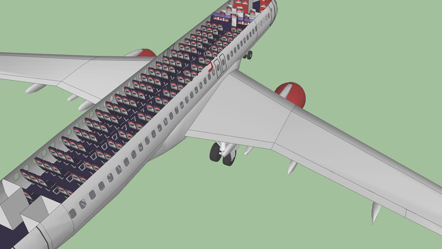 Virgin America Airbus A320-200 Cabin | 3D Warehouse