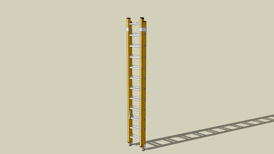 16' Fiberglass Extension ladder 3D Warehouse