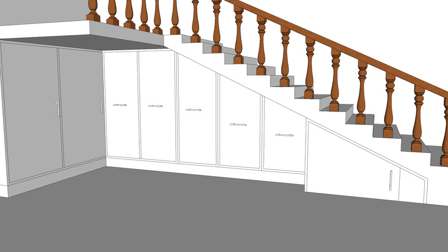 Under Stairs Shoe Rack 3d Warehouse