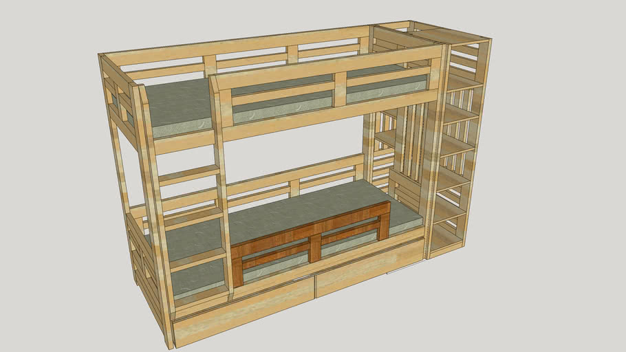 Bunk bed 3D Warehouse