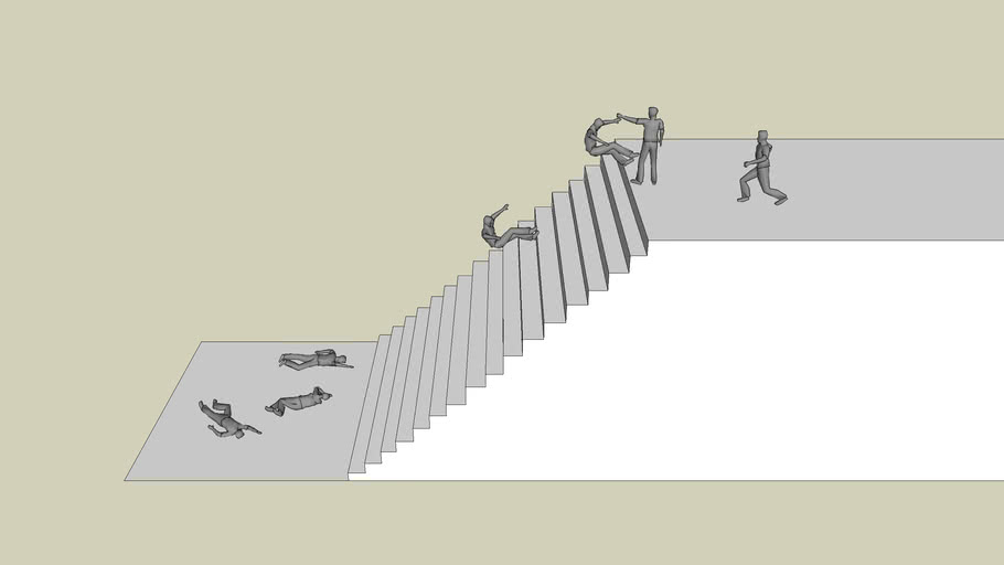 pushing people down stairs 3D Warehouse