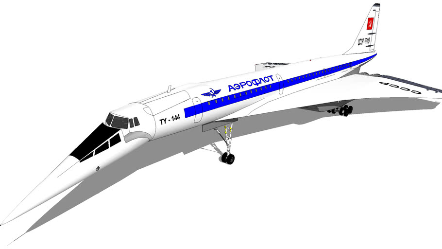 Самолет ту 144 рисунок