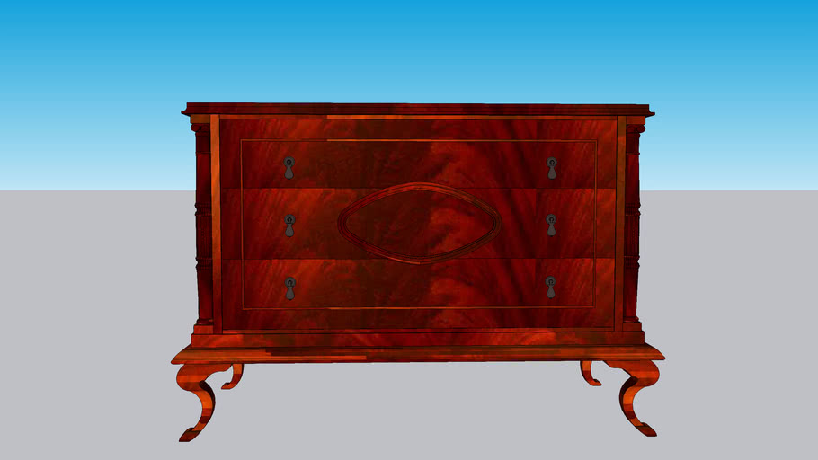 Mid 19th Century Louis Phillipe style Flame mahogany Chest on Chippendale Stand