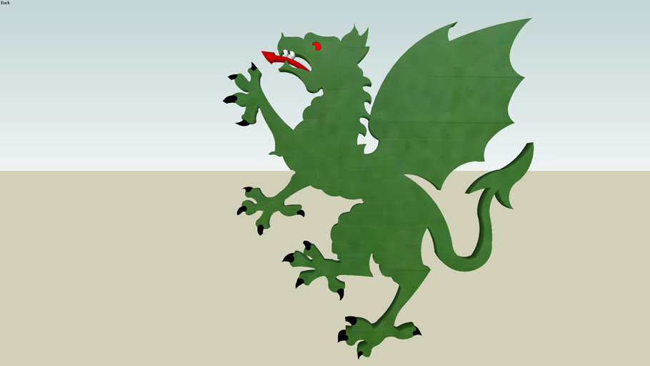 chrome rampant dragon