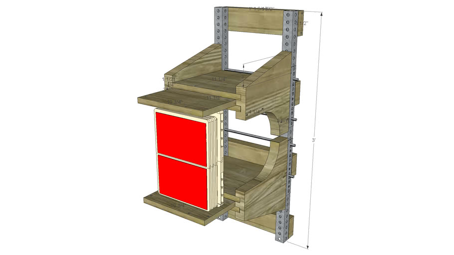 Adjustable Martial Arts Board Holder 3D Warehouse