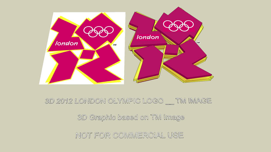 2012 LONDON OLYMPIC LOGO IN 3D