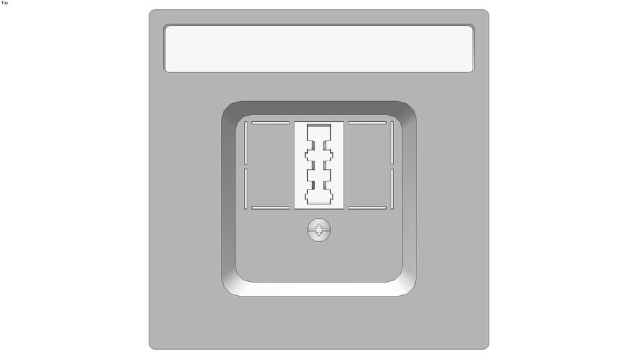 D-Life Central plate with square opening and telephone socket-outlet TAE, 1-gang, stainless steel