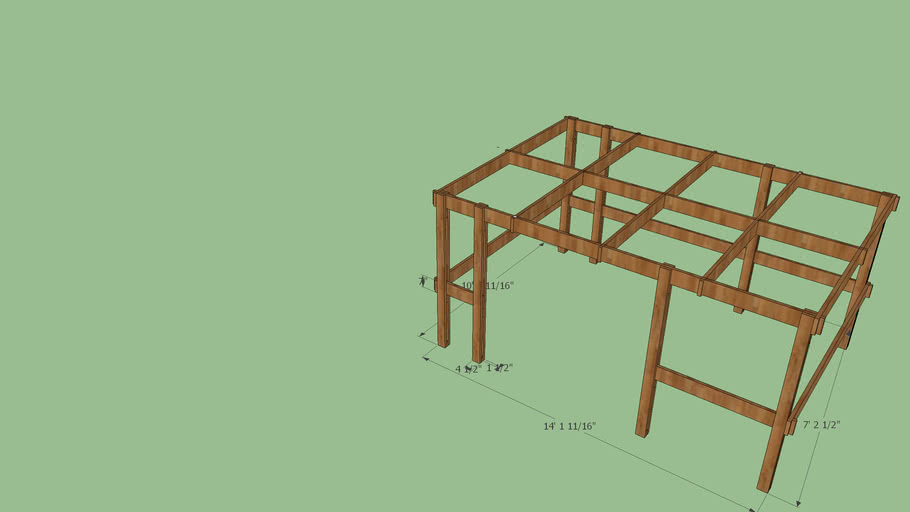 Pergola de madera 3D Warehouse