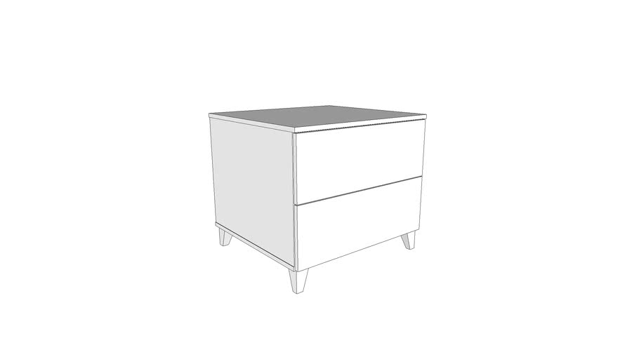 Ikea Platsa Chest Of 2 Drawers 3d, White Lacquer File Cabinet Ikea