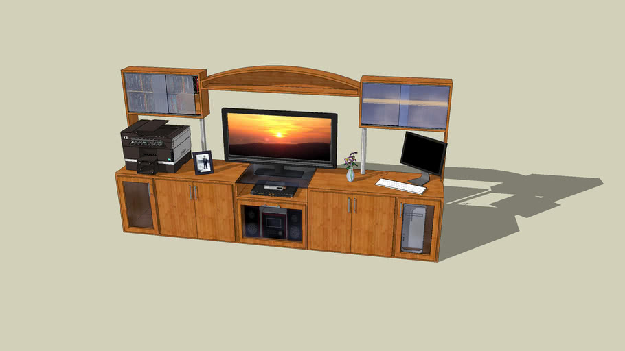 Meuble TV vitrine LCD | 3D Warehouse