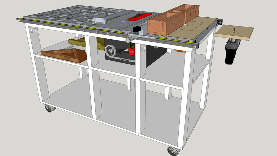 Table Saw Work Station 3d Warehouse