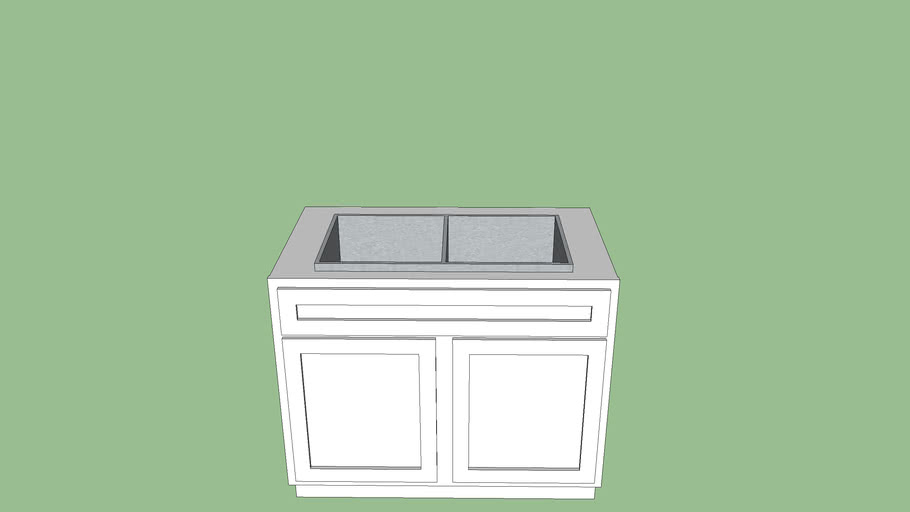 Shaker Style Base Cabinet 40 Sink 3d Warehouse