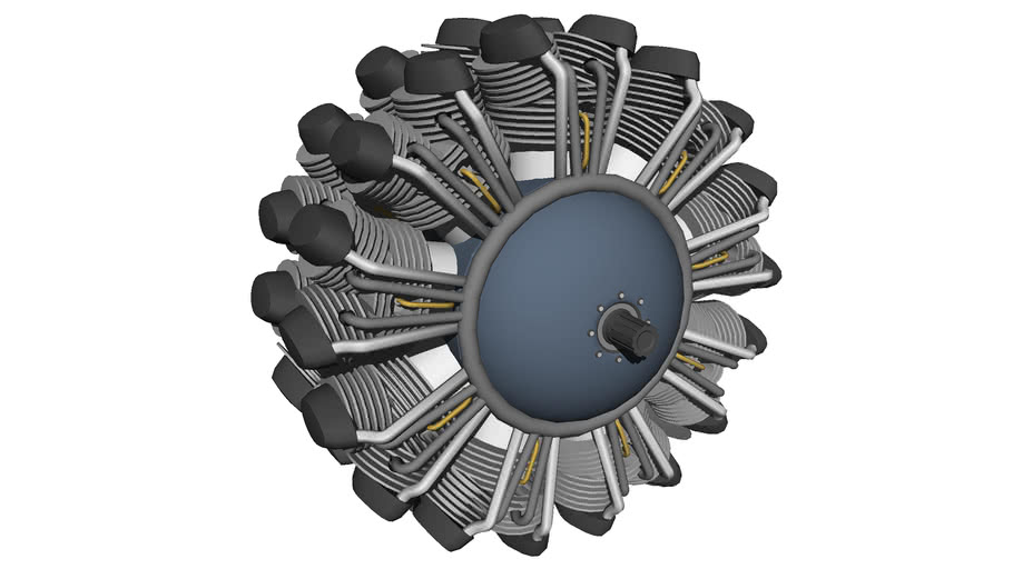 Pratt & Whitney R1830 Twin Wasp 3D Warehouse