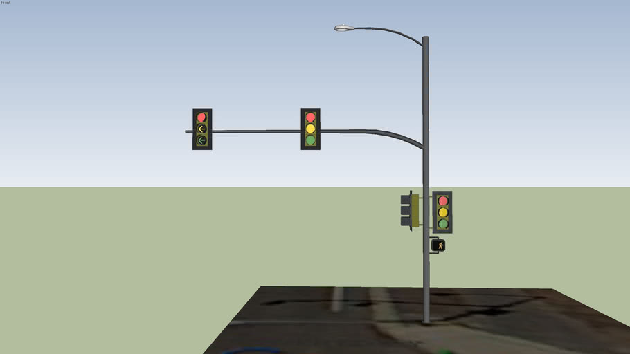 3 light intersection light with Left turn at Los Carneros Rd and Mesa ...