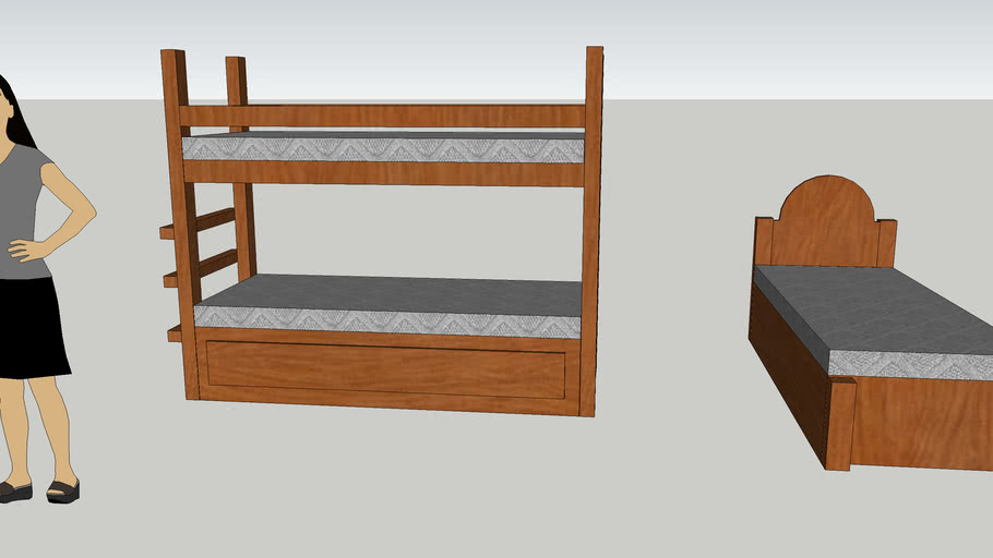 single twin bunk bed
