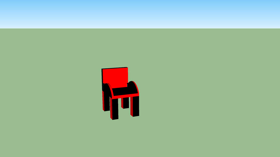 chaise rouge et noir