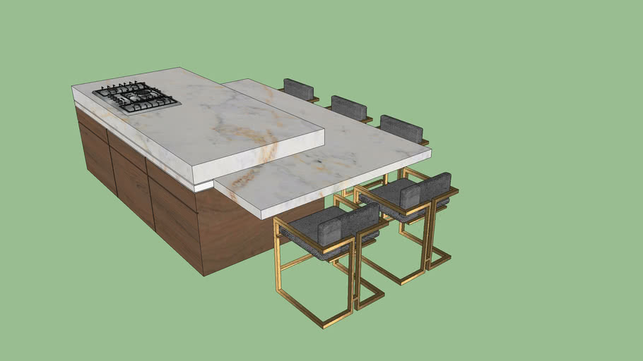 Kitchen island with seating 3D Warehouse