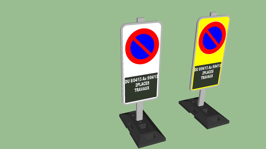 Panneau Interdiction De Se Stationner 3d Warehouse