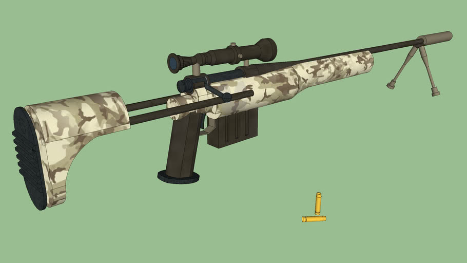 50 Caliber Bolt Action Sniper Rifle 3d Warehouse