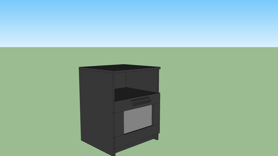 Ikea Brimnes Nightstand Black 3d Warehouse