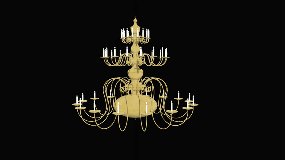 Colonial Brass Chandelier 3D Warehouse