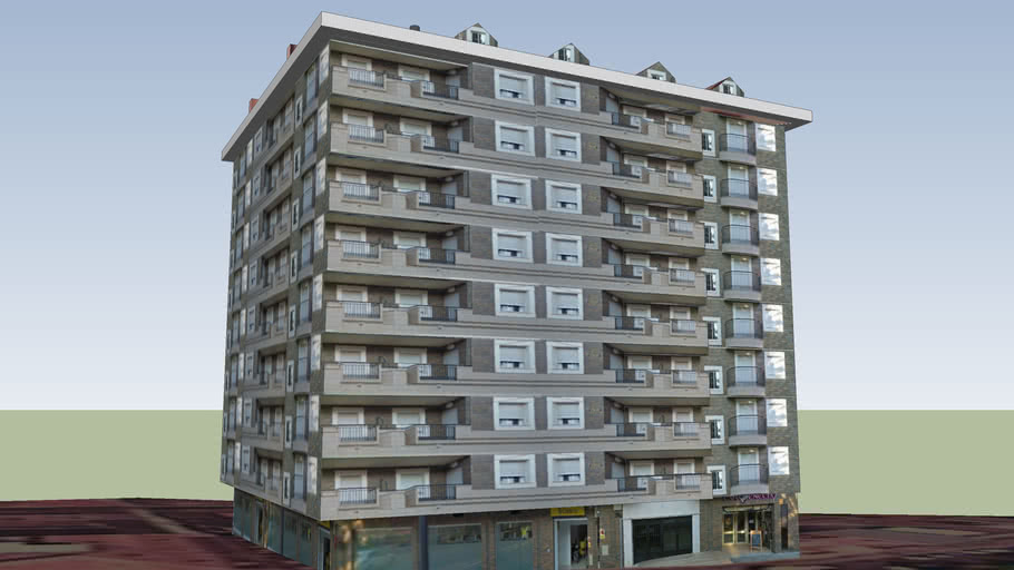 Bloque en el Paseo de Linares 3D Warehouse