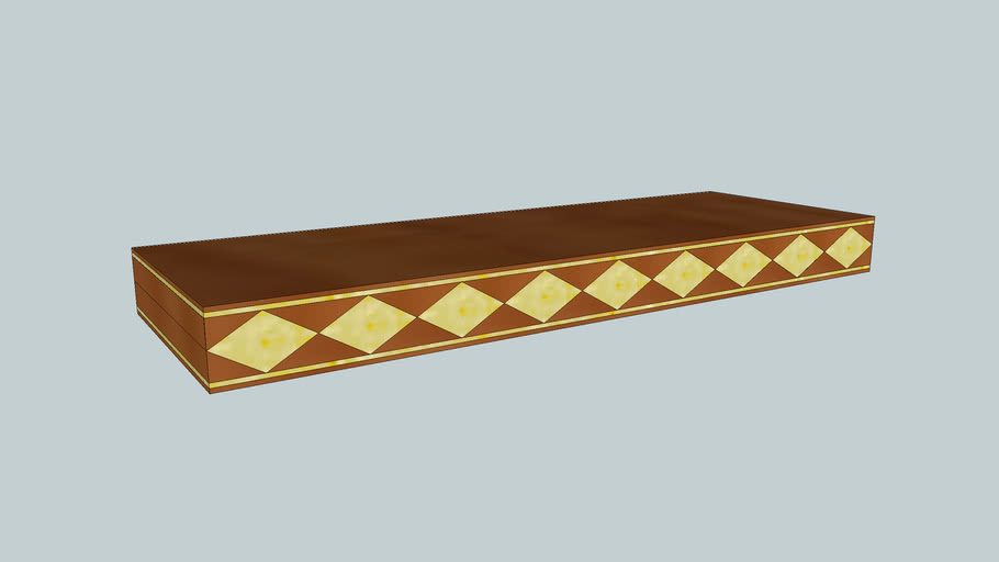 Wood Inlay Banding Diamond Pattern 3D Warehouse