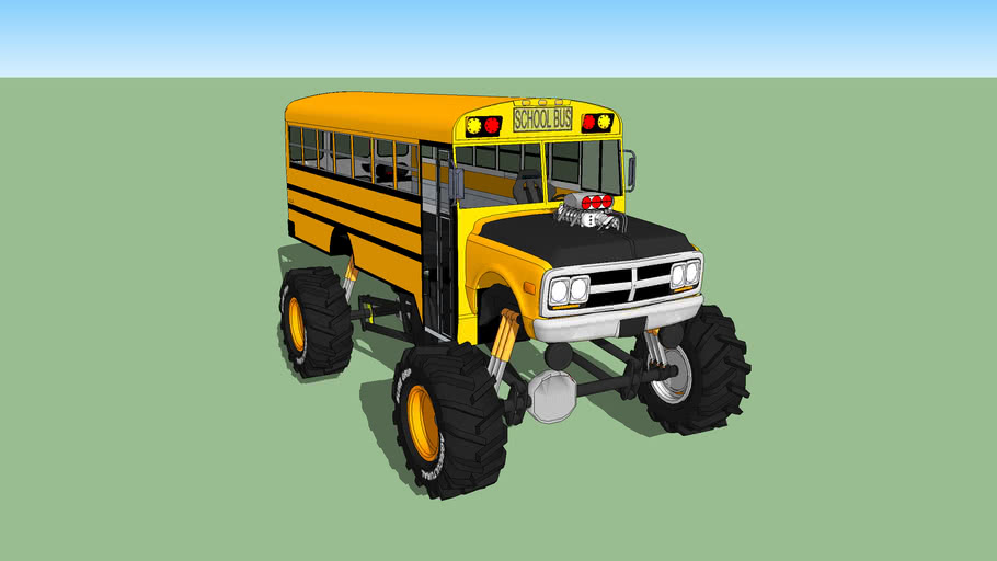 Lifted School Bus | 3D Warehouse