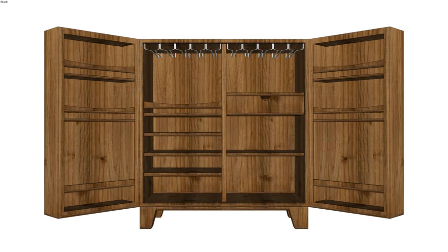 Crate Barrel Marin Bar Cabinet 3d Warehouse