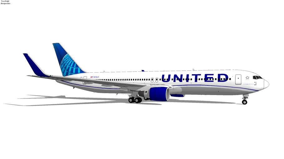 New SkyMarks United Boeing 767-300 SKR726 New Livery 1/200 Reg# N652UA 