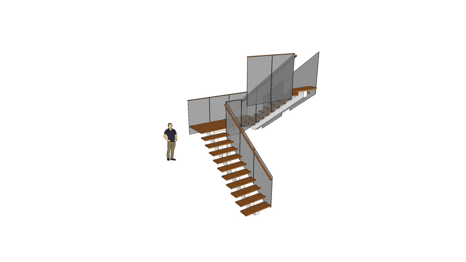 Two Story Stairs 3D Warehouse