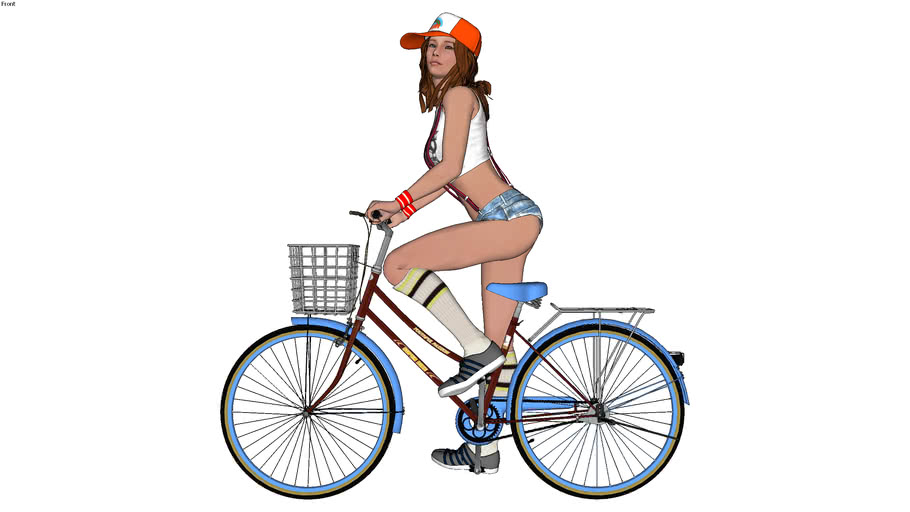 Sexy girl on bike