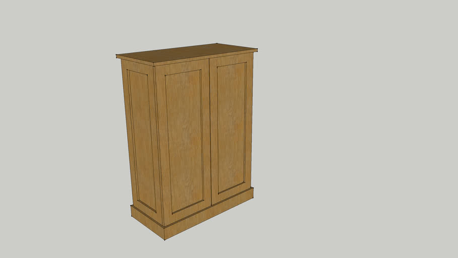 J&J Nelson Oak Shoe Cabinet - OAK | 3D Warehouse