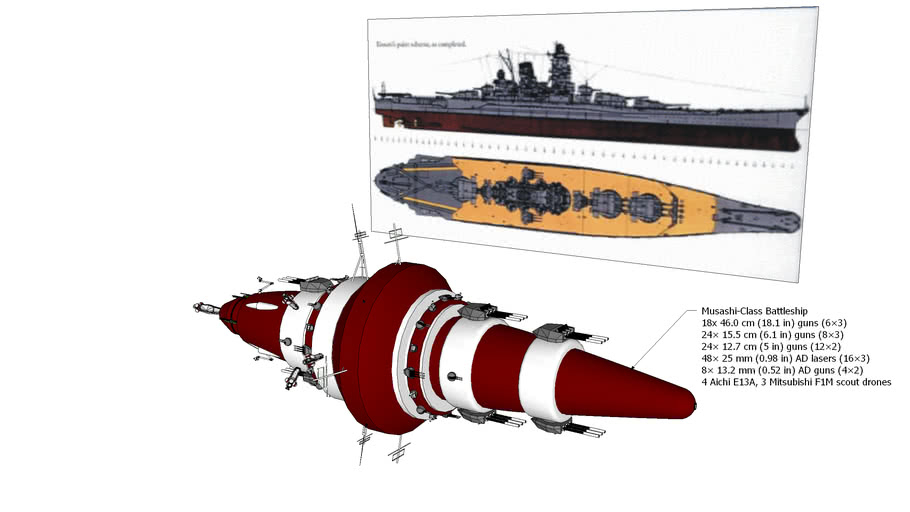 Musashi Class Battleship 3d Warehouse