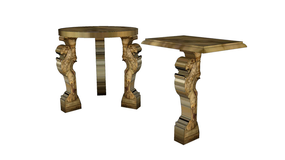 Two Ancient Roman Marble Tables 3d Warehouse