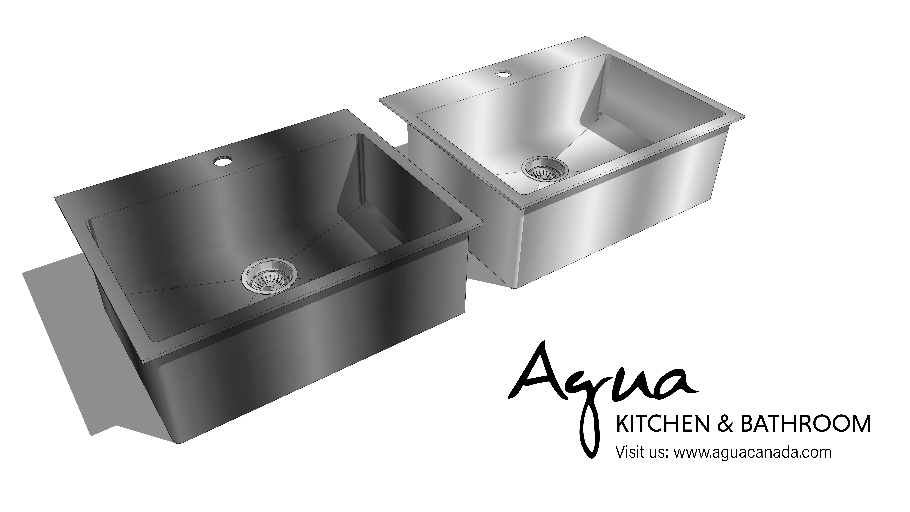 Kitchen sink (code ENZO) by Agua Canada 3D Warehouse