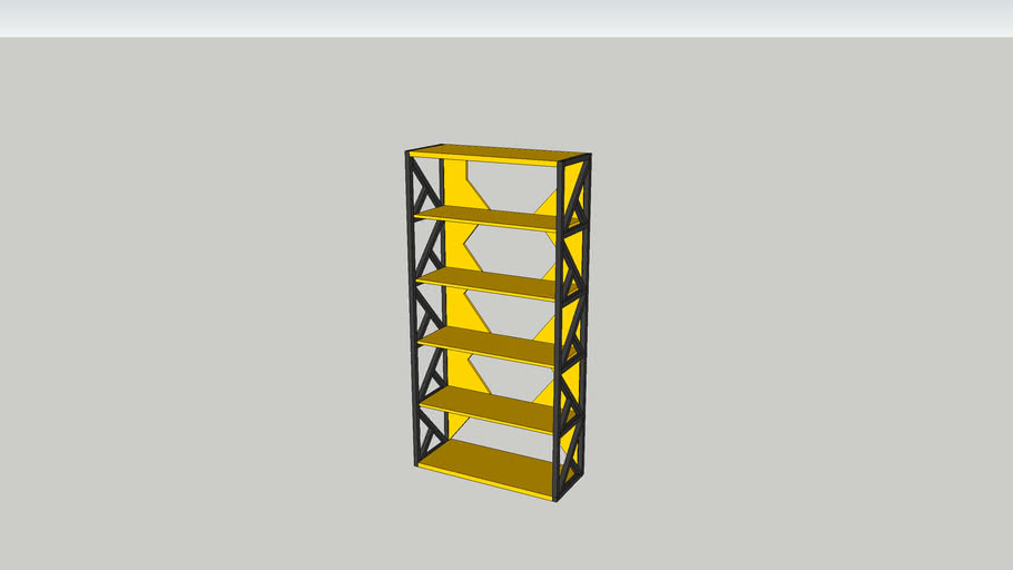 Metal Bookcase Metal Kitaplık 3D Warehouse