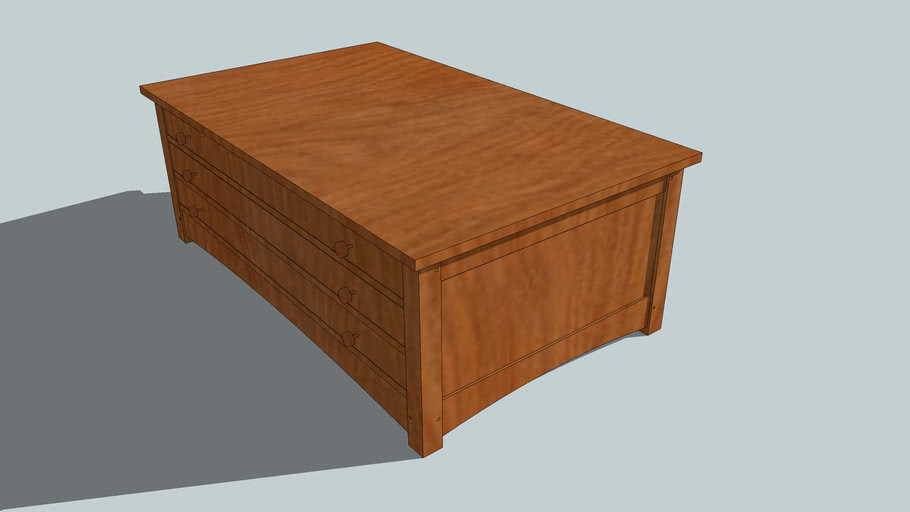 Stickley Harvey Ellis Storage Coffee Table 3D Warehouse