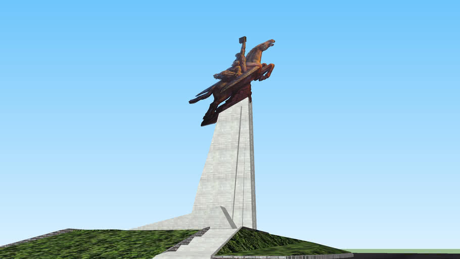 千里马铜像 朝鲜文 천리마동상 英文 Chollima Statue 3d Warehouse