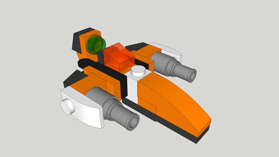 lego orange spaceship