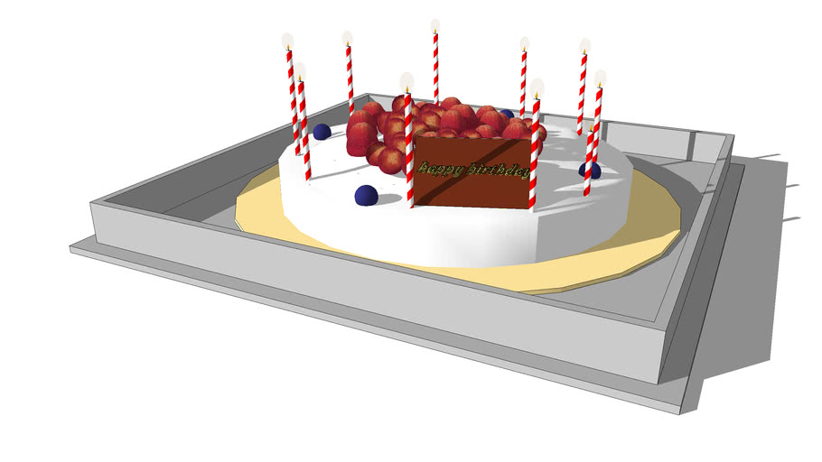 Gateau D Anniversaire Birthcake 3d Warehouse