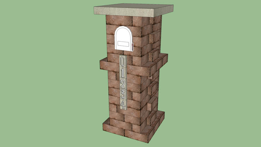 Rockwood Lakeland Mailbox with Address 3D Warehouse