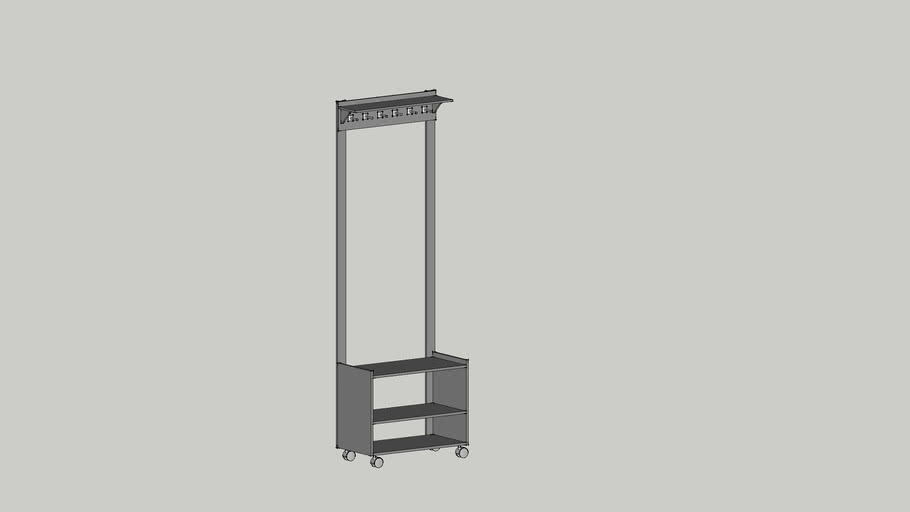 Shoe And Coat Rack 3d Warehouse