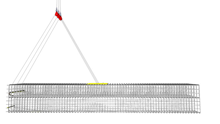 Rebar L Cage 53 x68 Picking at 60 Degree Rigging 3D Warehouse